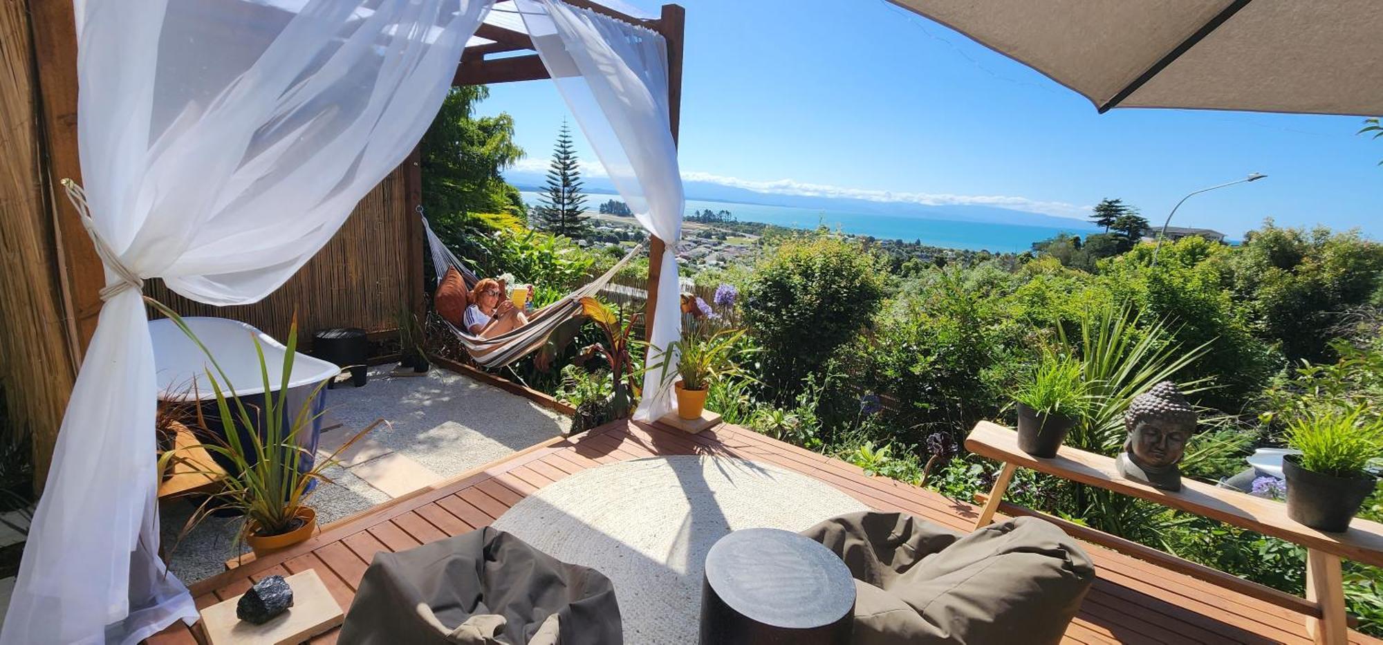 Ferienwohnung Tosswill Road - Bay Vista Nelson Exterior foto